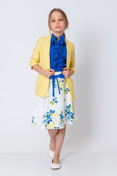 incity Girl's 3/4 Sleeve Open Front Blazer Jacket