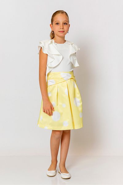 incity Girl's Polka Dot Midi Skirt