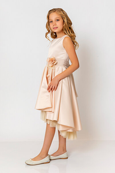 incity Girl's Crew Neck Sleeveless Back Zipper Evening Dress