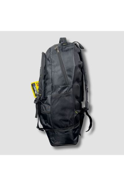 Climber 65 Liter Capacity Gusseted Mountaineer Backpack - Camping Bag Color Black