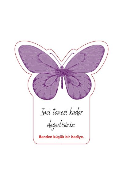 Emtory Home Mor 10 Adet Kelebek 3 Boyutlu Küpe Kartı - Özel Delikli Küpe Kart...