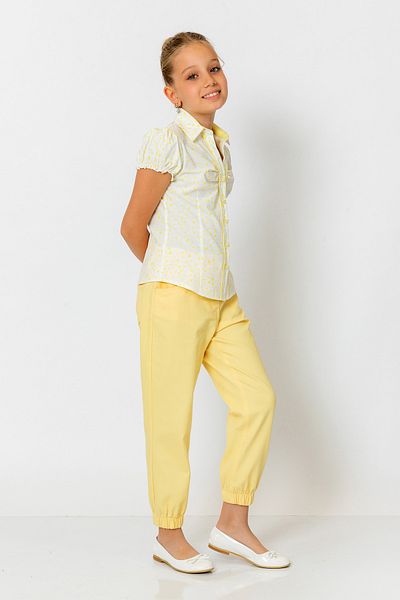 incity Girl's Elastic Waist Buttoned Jogger Pants