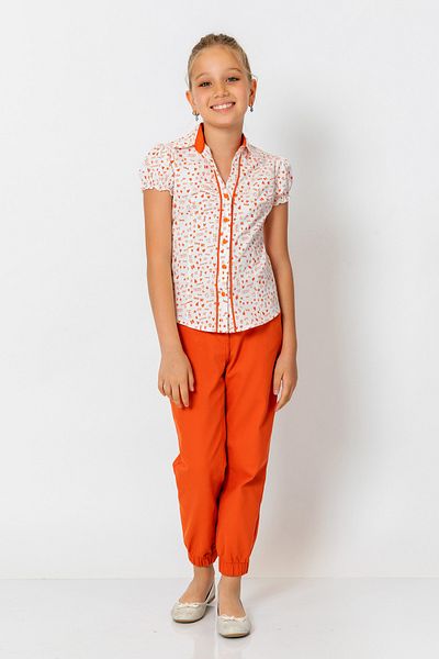 incity Girl's Elastic Waist Buttoned Jogger Pants