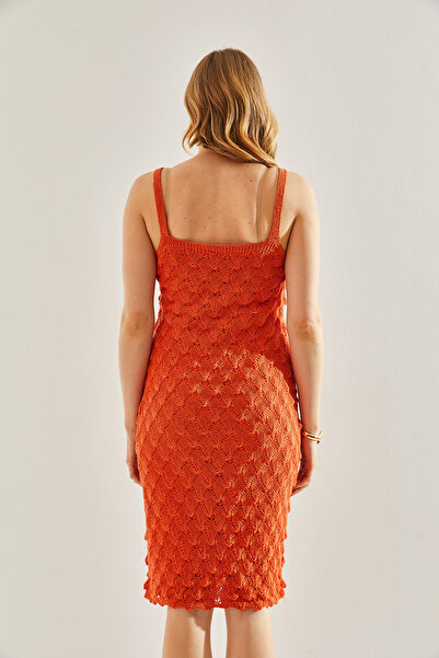 Bianco Lucci Durchbrochenes Strickkleid für Damen – gefüttert, Modellnummer: 20246099