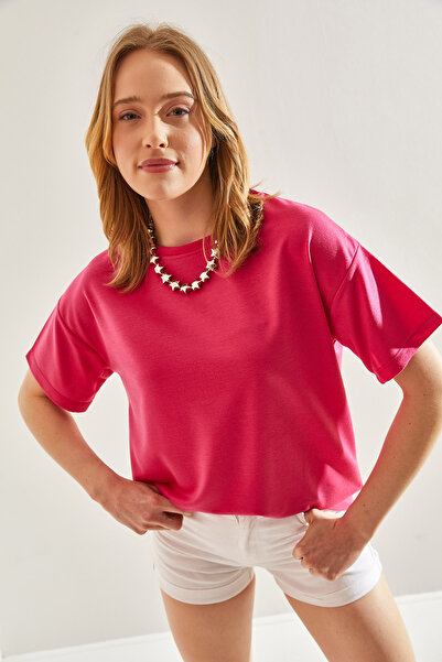 Bianco Lucci 60241001 Model Women's Basic T-Shirt