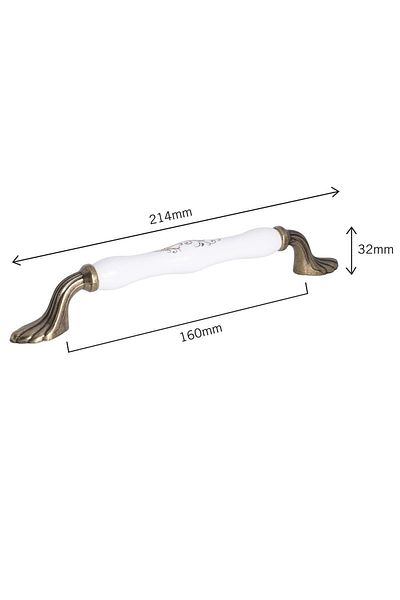 Porcellana Perla Porcelain Handle Cabinet Drawer Furniture Kitchen Child Handle Venus 16 cm - Stk0288