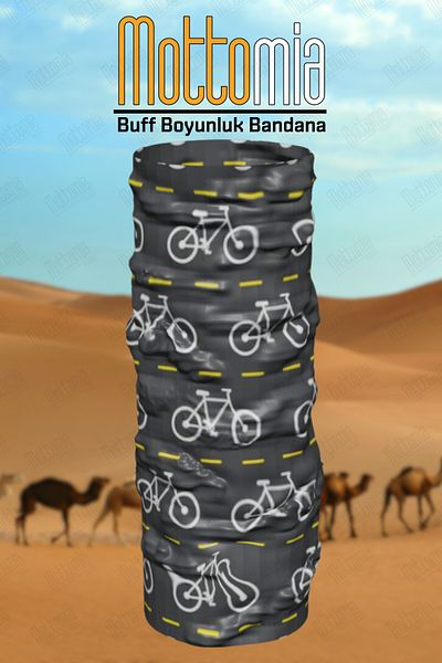 mottomia أسود اللون دراجة نمط للجنسين فسكوزي النسيج قسط الجودة برتقالي (باف) طوق الرقبة السائق باندانا