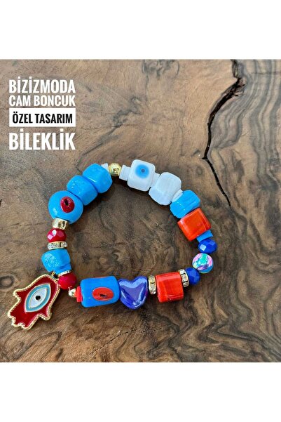 bizizmoda زجاج الطابق السفلي حبة سوار سحر الزجاج مطرز سوار
