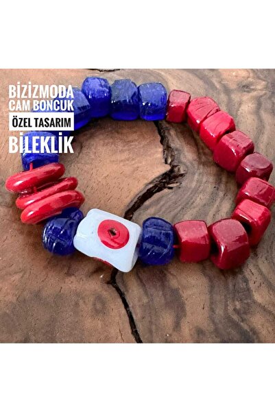 bizizmoda Glass Basement Bead Bracelet Glass Beaded Bracelet