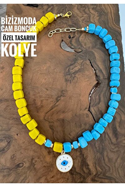 bizizmoda الطابق السفلي الزجاج حبة Serenay الزجاج قلادة عين الشر حبة قلادة