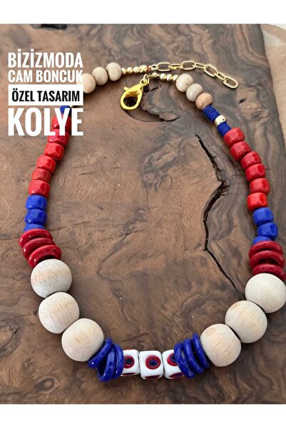 bizizmoda Bodrum Glass Bead Serenay Glass Necklace Evil Eye Bead Necklace