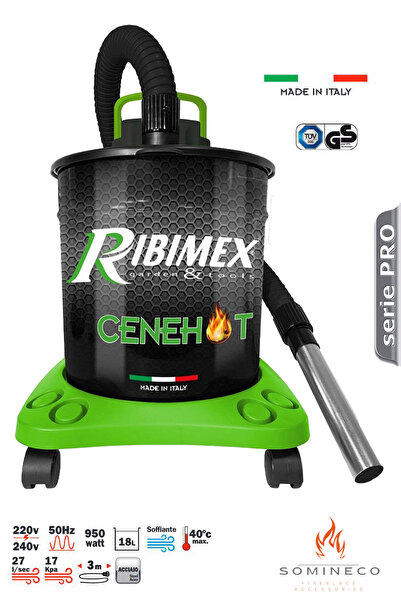 SOMINECO CENEHOT Elektrikli Şömine ve Soba Çok Amaçlı Kül Süpürgesi 18 LT ITALY