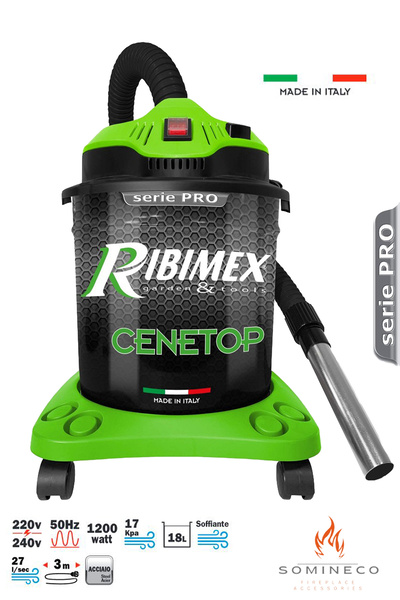 SOMINECO CENETOP Elektrikli Şömine ve Soba Çok Amaçlı Kül Süpürgesi  18 LT ITALY