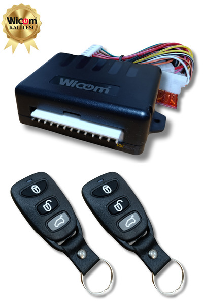 WICOM Oto Merkezi Kilit Uzaktan Açma Kapama Deri Kayışlı Kumanda Seti 12v