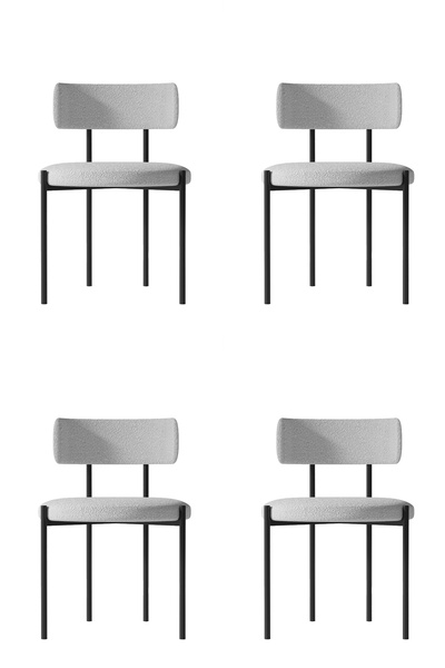 AVVİO Nilya 4 'lü Yemek Odası  Mutfak Masası Sandalyesi Cafe Restorant Sandalyesi (TEDDY SANDALYE)