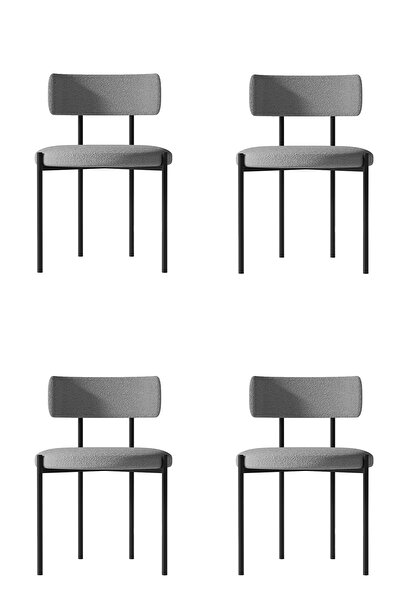 AVVİO Nilya 4 'lü Yemek Odası  Mutfak Masası Sandalyesi Cafe Restorant Sandal...