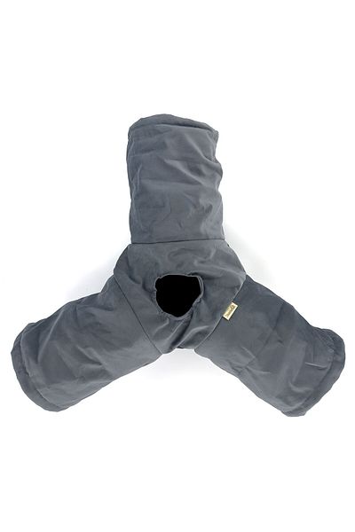 Dilekita Three-Way Foldable Velvet Cat Tunnel (Grey)