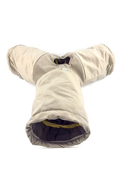Dilekita Three-Way Foldable Velvet Cat Tunnel (Cream)