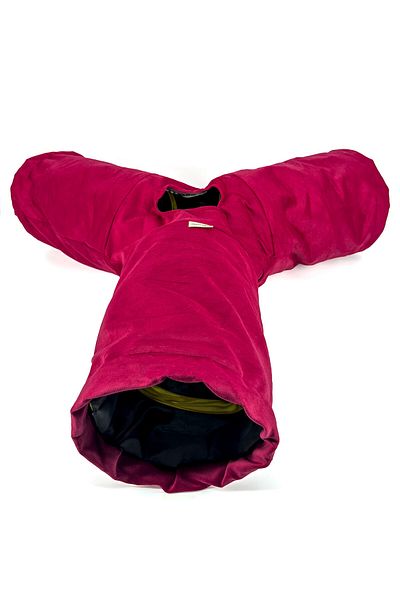 Dilekita Three-Way Foldable Velvet Cat Tunnel (Red)