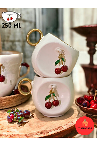 CARMEN SOFT paris Set of 2 Luxury Cherry Cherry Mug
