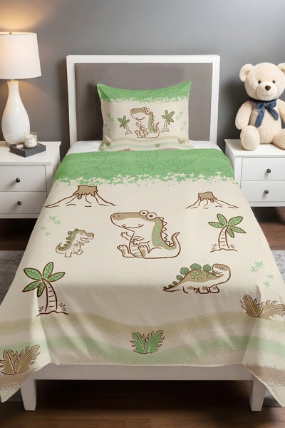 EVPANYA طقم بيكيه بتصميم عصر الديناصورات (160×230 سم)