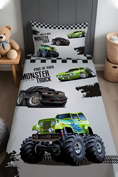 EVPANYA Siyah Monster Truck Desenl