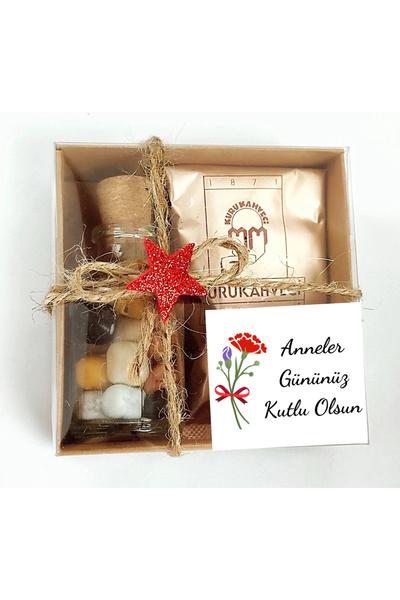 Genel Markalar 1 Adet Türk Kahveli, Çakıl Çikolatalı Etiketli Kraft Kutulu An...