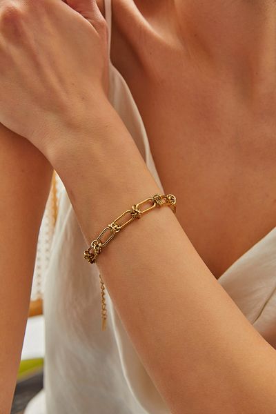 Bianco Lucci AKSS293 Model Steel Chain Bracelet - Women's Accessory