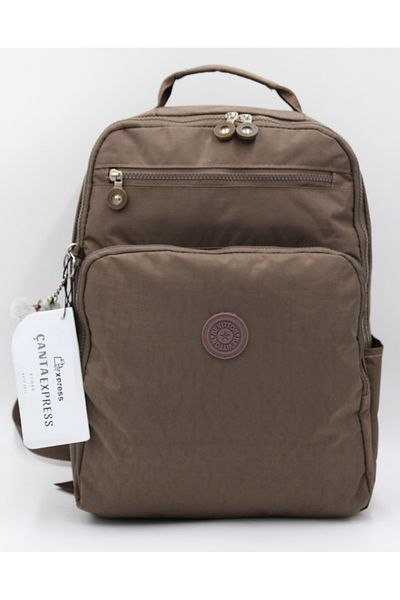 ÇantaExpress Σχολική τσάντα από ύφασμα Mink Water Resistant Unisex Daily School Backpack 1900