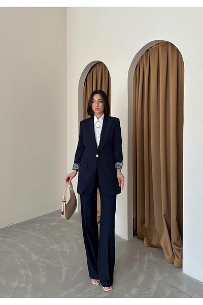 Vuntal BUTİK BLAZER CĂPTĂȘITĂ LEOPARD