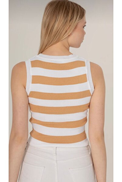 Oyer Moda Γυναικεία πλεκτά ριγέ Crop