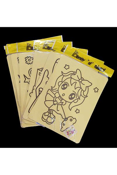 sevgi kırtasiye 20Pcs Large Size Quality Sand Painting Set, A4 Size Promotion Buy 1 Get 1 Free