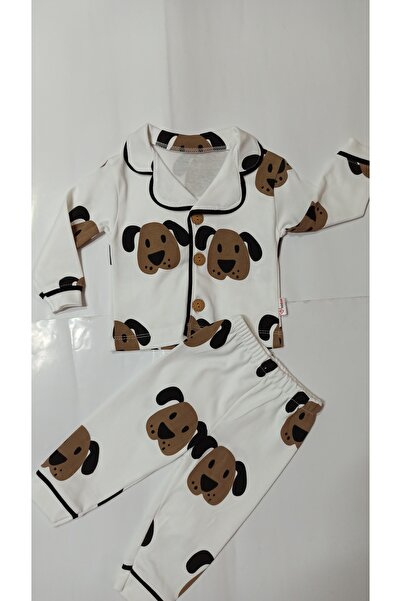 minilovebaby طقم بيجامة للأطفال برقبة دائرية