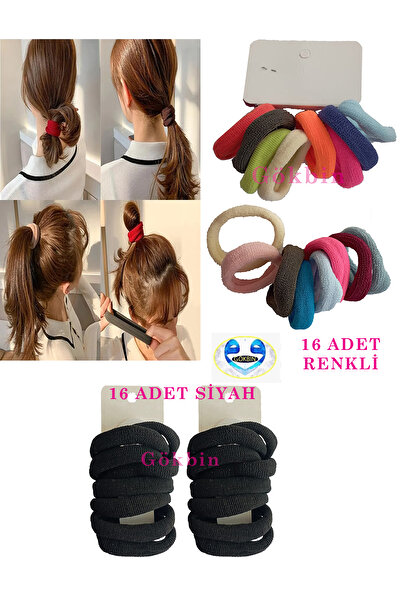Gökbin Дитяча резинка для волосся з гумкою, товста і тверда, кольорова, з руш...