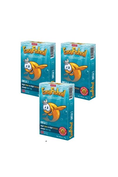 Easy Fishoil Easyfish Oil Omega 3 30Tablet Limon Ve Portakallı 3 Adet