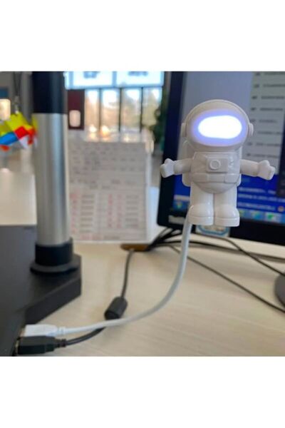 CARNIVAL LAND HEDİYELİK Dekoratif Astronot Lamba Led Usb Gece Lambası Klavye Işığı Kitap Okuma Işığı 1 ADET