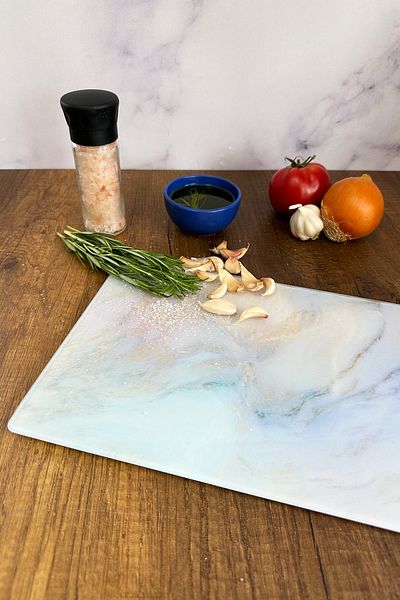 Decorita Supreme Marble Look |   Glass Cutting Board - Glass Cutting Board |   20cm X 30cm