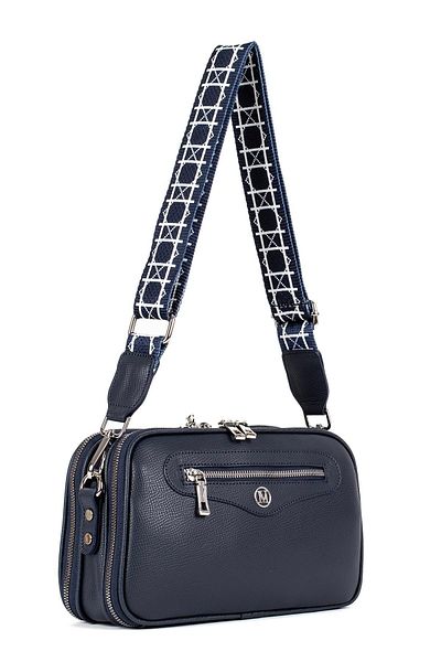 HNB Geantă Cross Strap Geantă de umăr pentru femei Madame Vera Mv070 Bleumarin