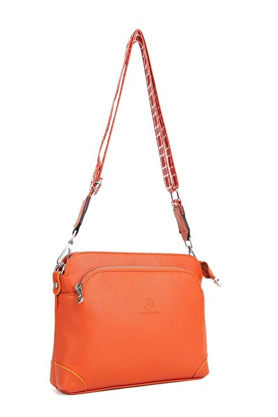 HNB Çanta Kadın Çapraz Askılı Omuz Çantası Madame Vera 034 KİREMİT