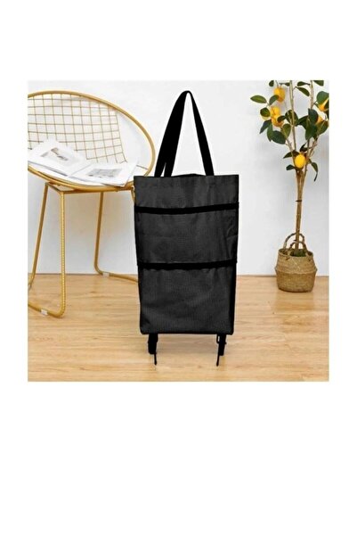 CARNIVAL LAND Katlanabilir Alışveriş Arabası Sepeti Tekerlekli Büyük İki Aşam...