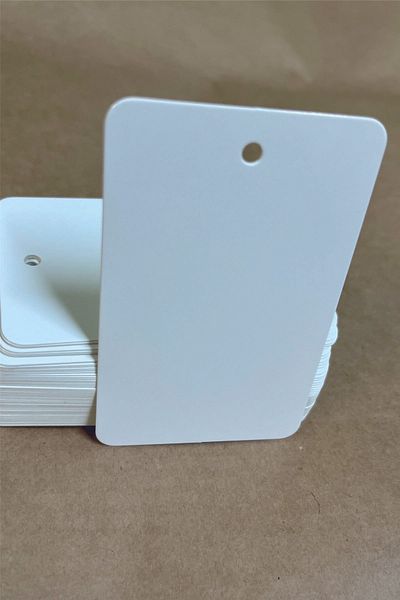 Örün Matbaa White Unprinted Oval Card - 100 Pieces, 5.2x8.4 cm, Note Card Gift Note