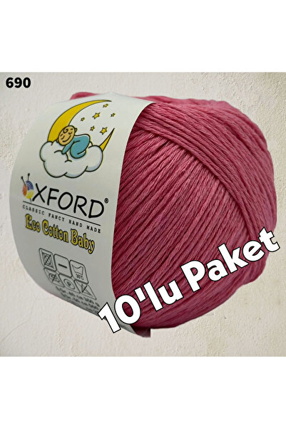 Oxford İplik 10 عبوات من القطن الصديق للبيئة للأطفال - خيط قطني رفيع - كروشيه...