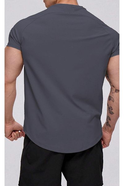 GHASSY CO. Ghassy Co. Ανδρικό Running Sports Raglan Oval Cut χτενισμένο βαμβακερό μπλουζάκι
