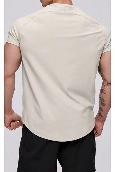 GHASSY CO. Ghassy Co. Ανδρικό Running Sports Raglan Oval Cut χτενισμένο βαμβακερό μπλουζάκι