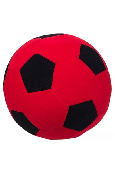 UgurToyss Red-Black Plush Ball Soft Textured Playing at Home Normal Size Toy Plush Ball