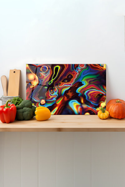 Rosyvien الفوضى الملونة - صينية تقطيع من السيليكون مع قطع زجاجي وقطع عرض، مقس...