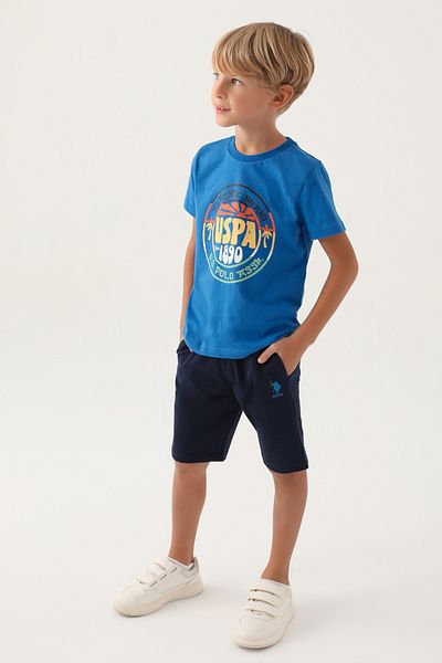 U.S. Polo Assn. US Polo Assn. Costum Bermudă cu mânecă scurtă pentru băiat, sezon nou