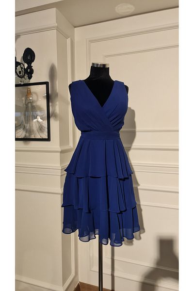 makbuleofficial Black Chiffon Floor-Length Skirt Mini Size, Double Breasted Collar, Homecoming Dress