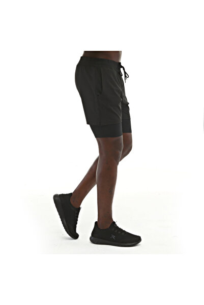 raru PAN Erkek Siyah Spor Şortu Tayt