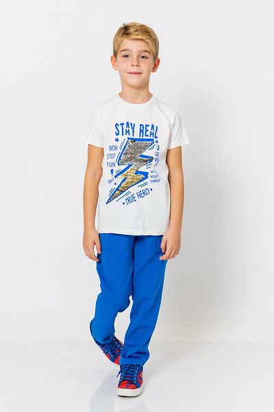 incity Boy's Crew Neck Short Sleeve Lightning T-Shirt